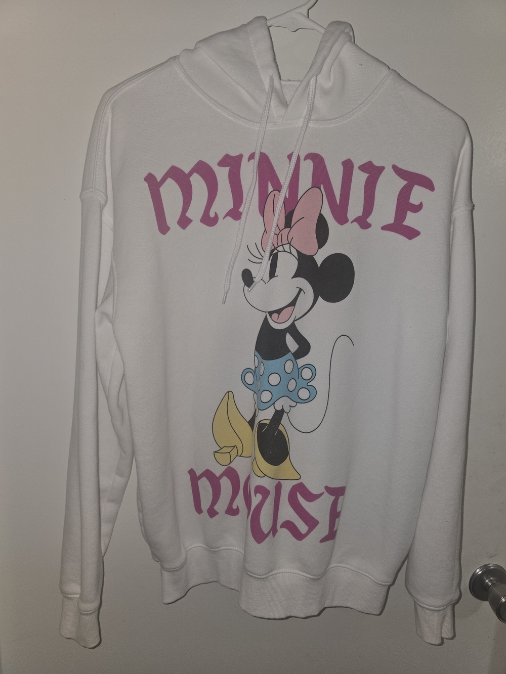 Disney Minnie Mouse White Graphic Hoodie